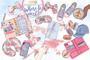 Travel planner clipart collection