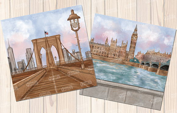 Around the world Travel scenes in Illustrations - product preview 4