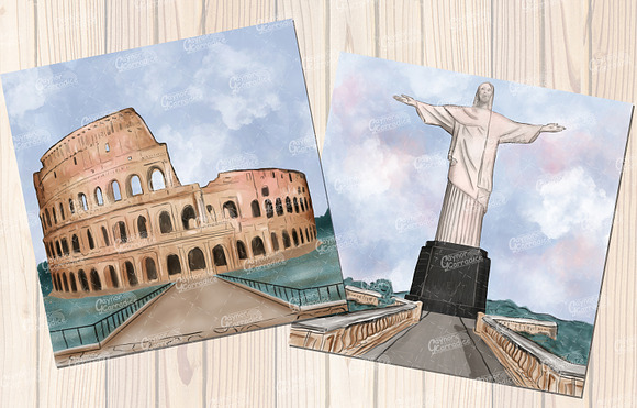Around the world Travel scenes in Illustrations - product preview 5