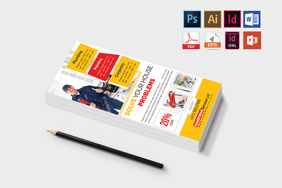Plumber Service DL Flyer Vol-1 in Flyer Templates - product preview 2