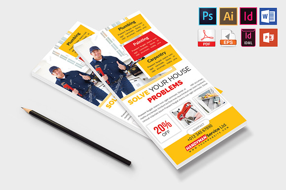 Plumber Service DL Flyer Vol-1 in Flyer Templates - product preview 3