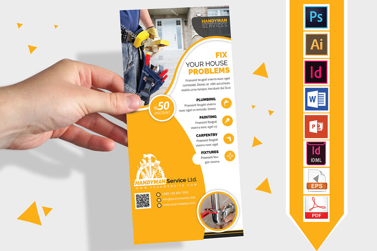 Plumber Service DL Flyer Vol-3 in Flyer Templates - product preview 8