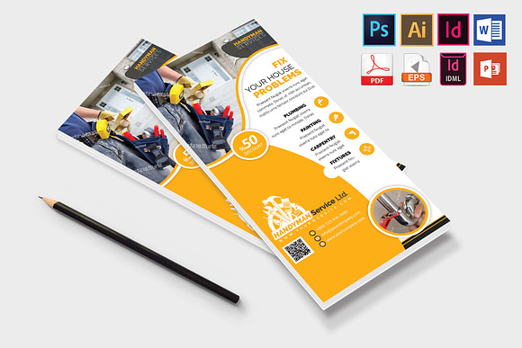 Plumber Service DL Flyer Vol-3 in Flyer Templates - product preview 3