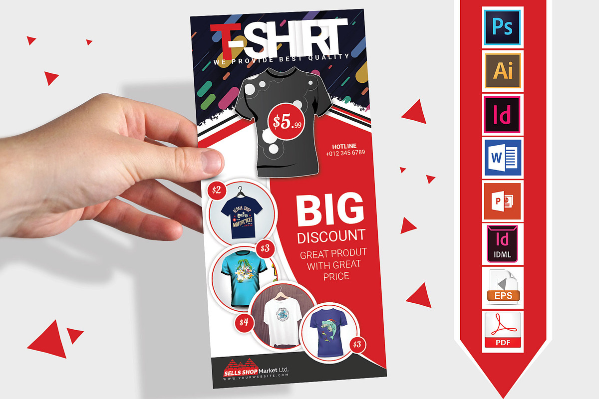 T-Shirt Shop DL Flyer Vol-1 in Flyer Templates - product preview 8