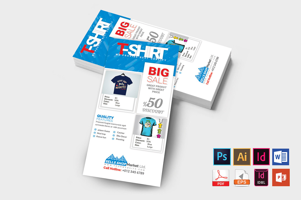 T-Shirt Shop DL Flyer Vol-2 in Flyer Templates - product preview 8