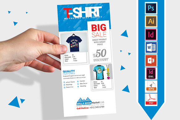 T-Shirt Shop DL Flyer Vol-2 in Flyer Templates - product preview 2