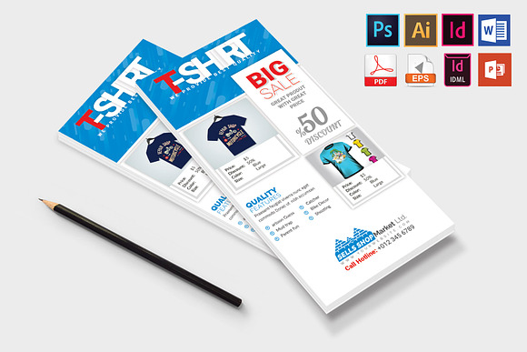T-Shirt Shop DL Flyer Vol-2 in Flyer Templates - product preview 3