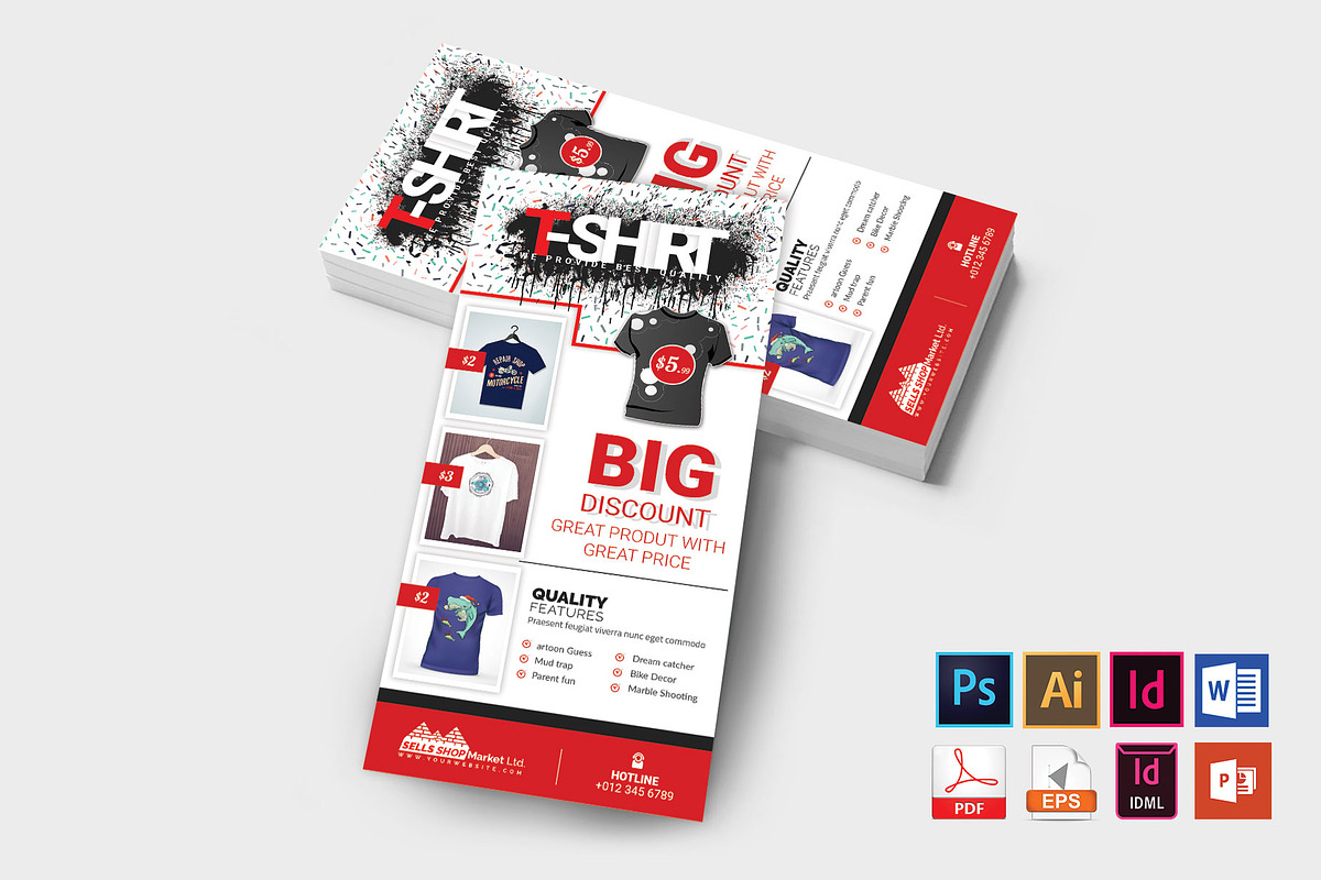 T-Shirt Shop DL Flyer Vol-3 in Flyer Templates - product preview 8