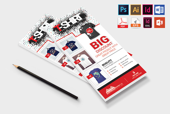 T-Shirt Shop DL Flyer Vol-3 in Flyer Templates - product preview 2