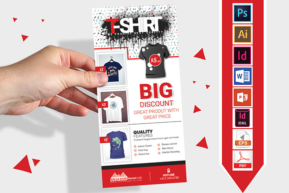 T-Shirt Shop DL Flyer Vol-3 in Flyer Templates - product preview 3