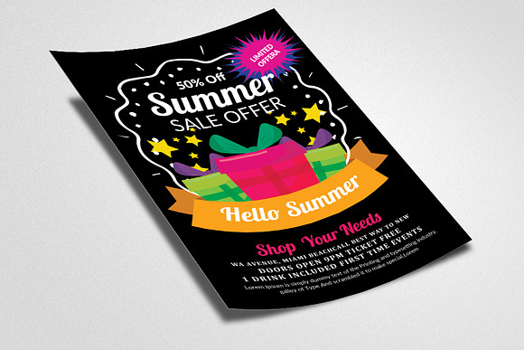 Summer Sale Offer Flyer Template in Flyer Templates - product preview 1