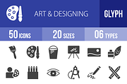 50 Art & Designing Glyph Icons
