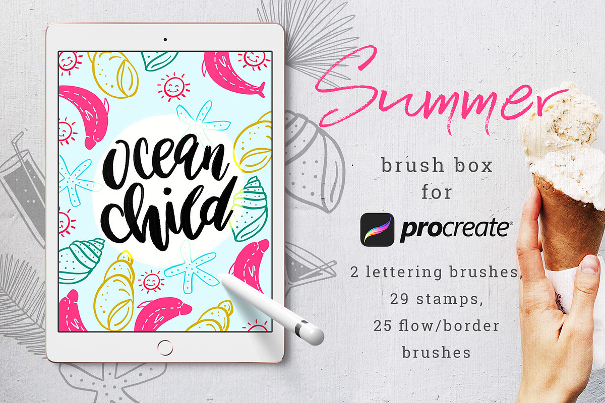 Summer Brush Box for Procreate in Add-Ons - product preview 8