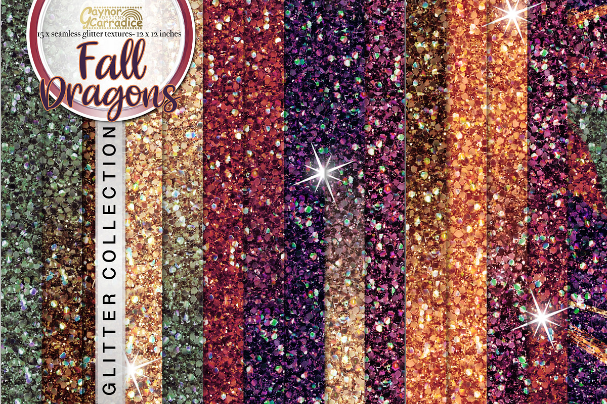 Fall dragons glitter collection in Textures - product preview 8