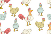 Set of Cocks and Hens and Pattern