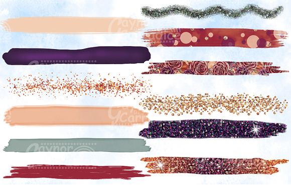Fall dragon brushes clipart in Textures - product preview 1