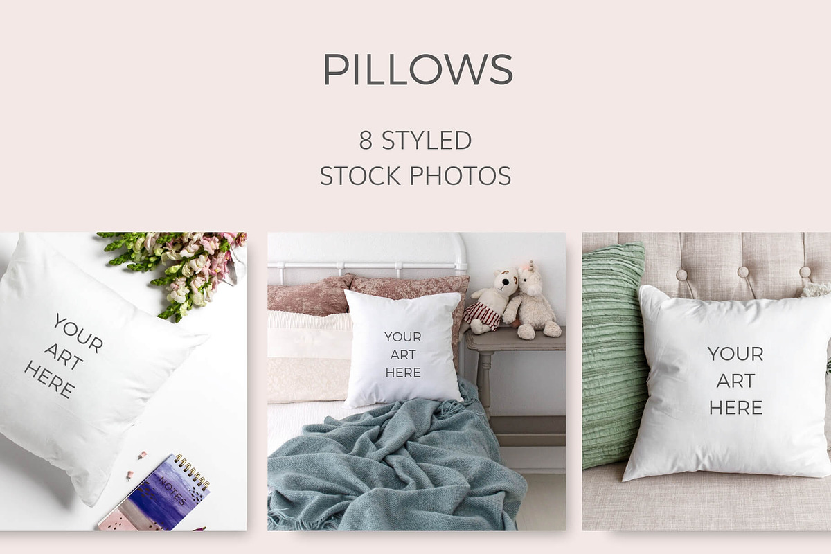 Pillows (8 Styled Stock Images) in Print Mockups - product preview 8