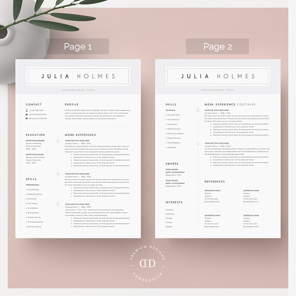 Resume Template & Cover Letter in Letter Templates - product preview 1