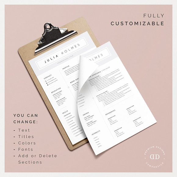 Resume Template & Cover Letter in Letter Templates - product preview 3