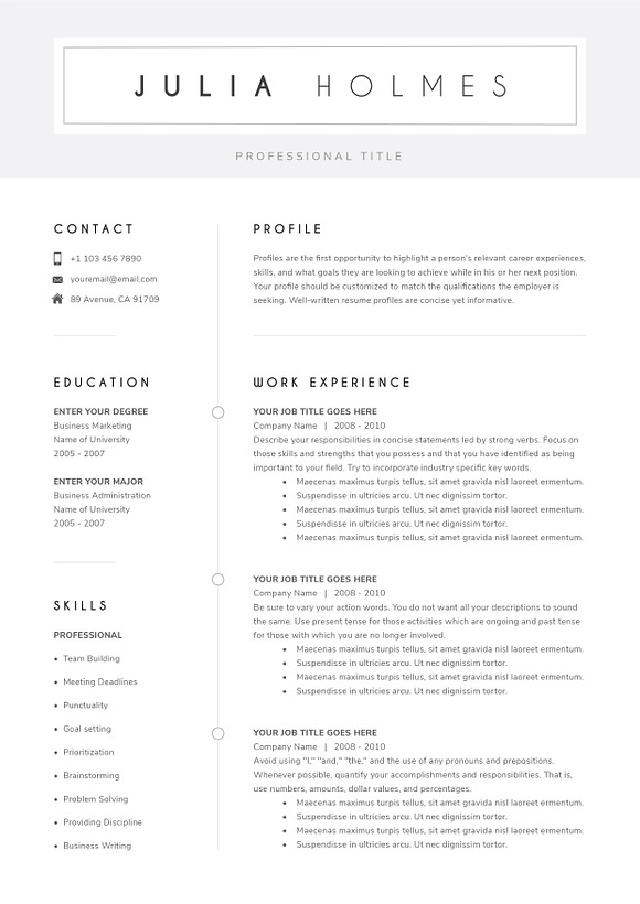 Resume Template & Cover Letter in Letter Templates - product preview 6