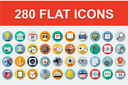 280 Flat Web icons.