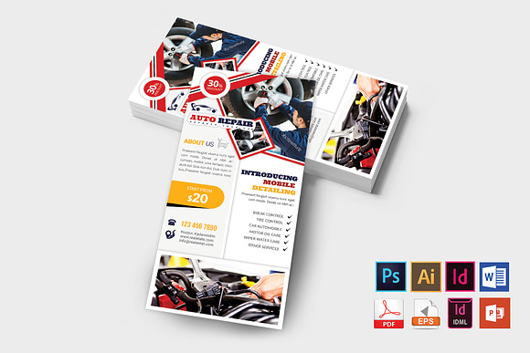 Car & Auto Repair DL Flyer Vol-1 in Flyer Templates - product preview 1