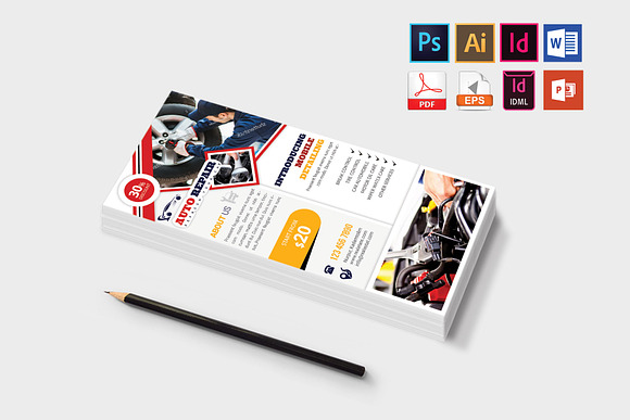 Car & Auto Repair DL Flyer Vol-1 in Flyer Templates - product preview 2