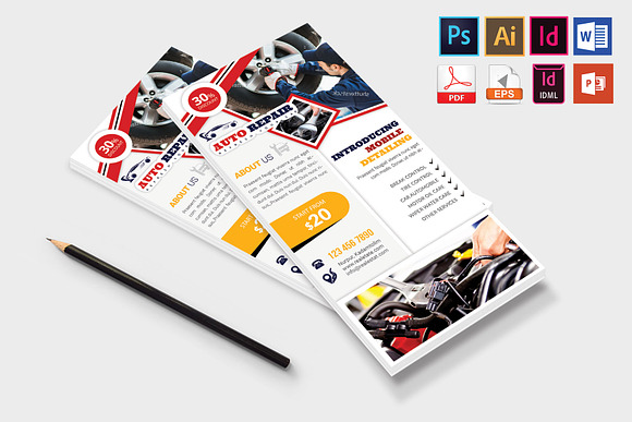 Car & Auto Repair DL Flyer Vol-1 in Flyer Templates - product preview 3