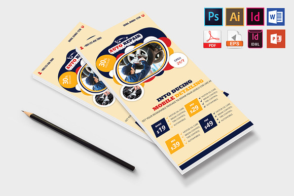 Car & Auto Repair DL Flyer Vol-2 in Flyer Templates - product preview 3