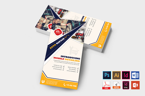 Car & Auto Repair DL Flyer Vol-3 in Flyer Templates - product preview 1