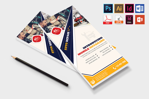 Car & Auto Repair DL Flyer Vol-3 in Flyer Templates - product preview 3