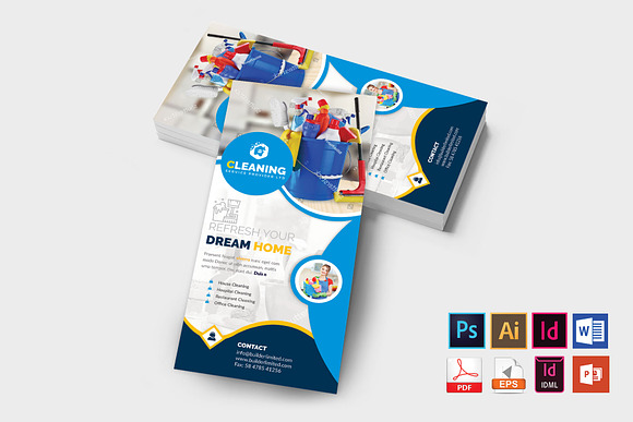 Cleaning Service DL Flyer Vol-1 in Flyer Templates - product preview 1