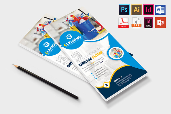Cleaning Service DL Flyer Vol-1 in Flyer Templates - product preview 3