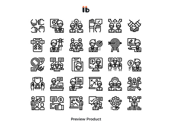 30 Team work in Marketing Icons - product preview 1