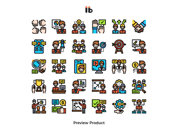 30 Team work in Marketing Icons - product preview 2