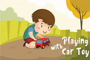 Car Toy - Vector Illustration