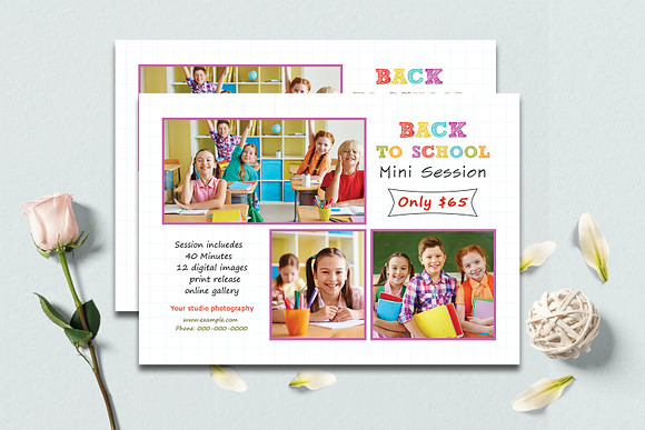 Back to School Mini Session - V1049 in Flyer Templates - product preview 2