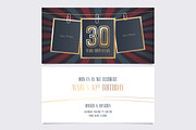 30th anniversary invitation vector