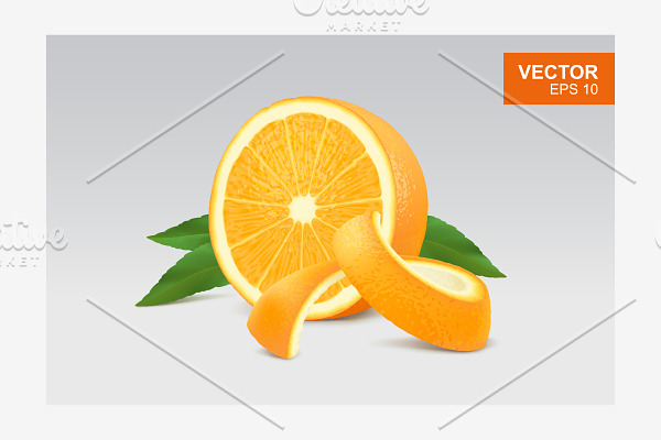 Slice of yellow orange vector
