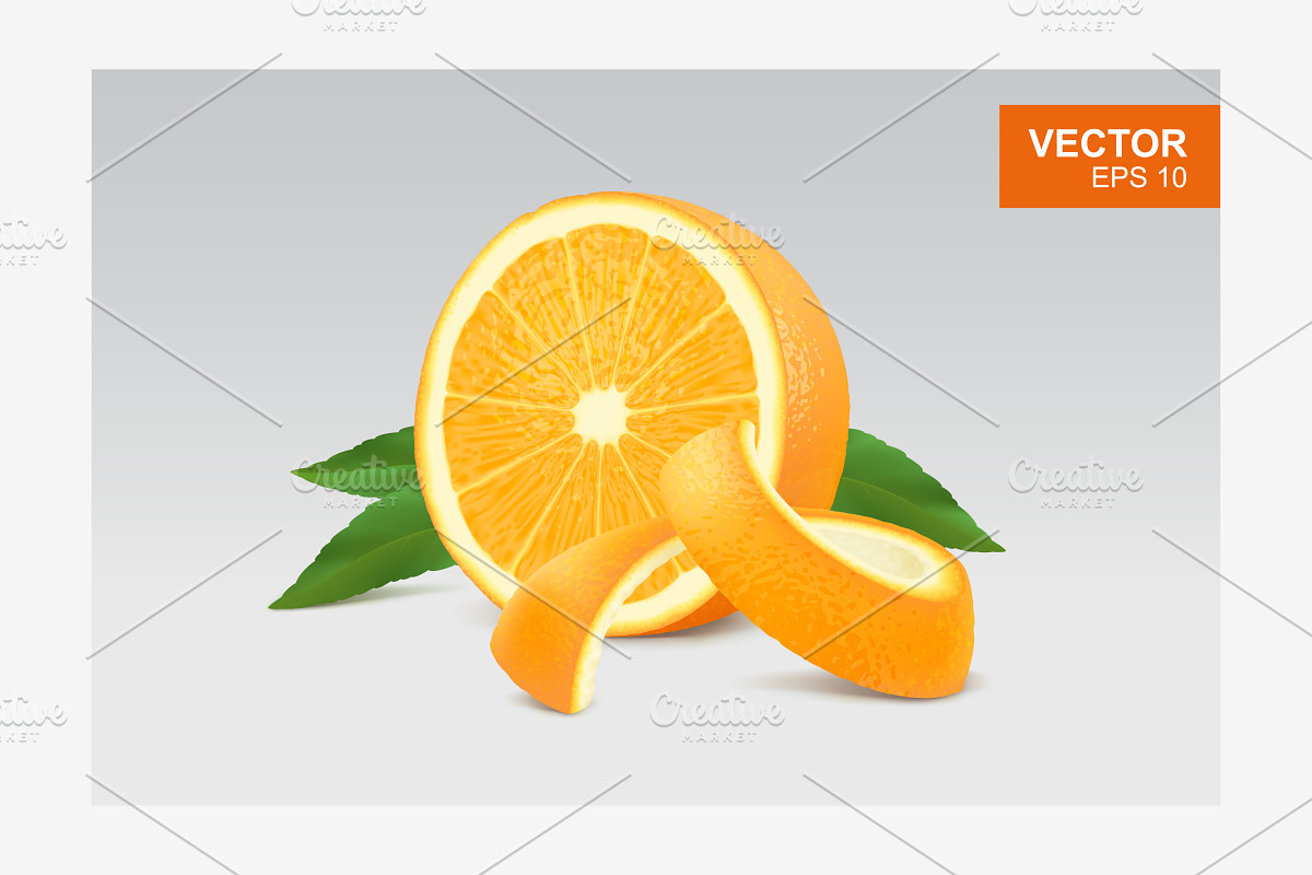 Slice of yellow orange vector in Illustrations - product preview 8