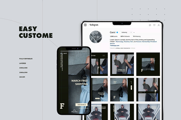 Instagram Template in Instagram Templates - product preview 6