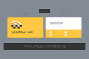 Taxi, cab vector business card