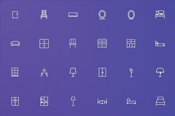 Home Appliances and Furniture Icons in Icons - product preview 1