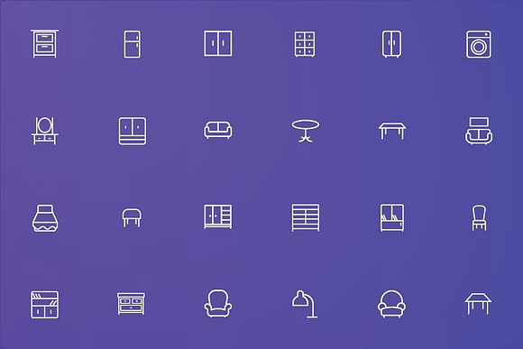 Home Appliances and Furniture Icons in Icons - product preview 3
