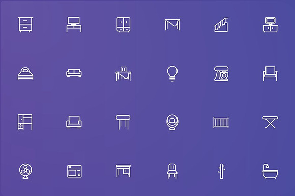 Home Appliances and Furniture Icons in Icons - product preview 4
