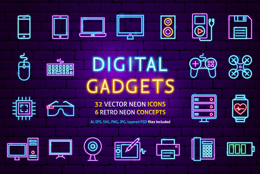 Gadgets Technology Neon