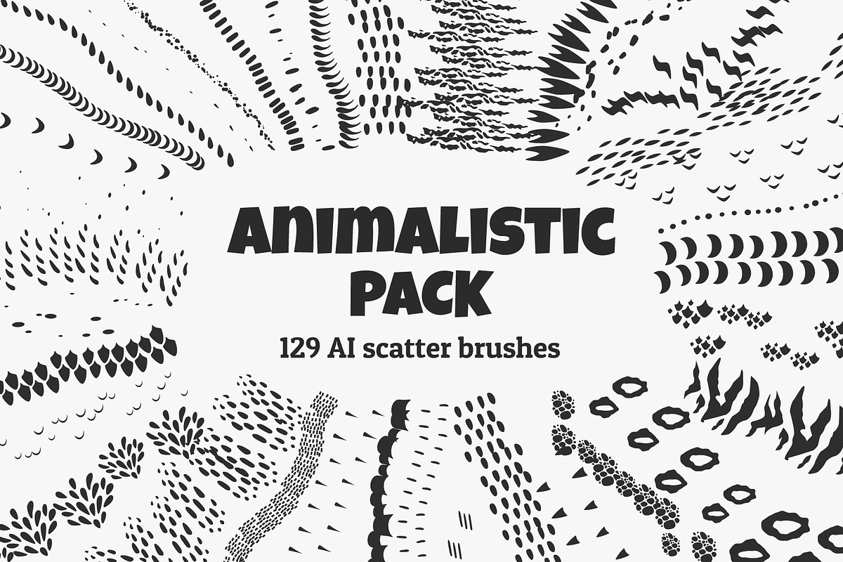 Animalistic Pack AI vector brushes in Add-Ons - product preview 8