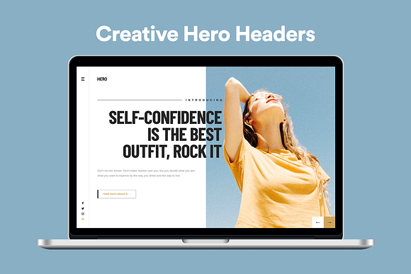100 Hero Headers Web Kit in Product Mockups - product preview 6