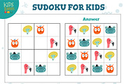 Sudoku for kids vector game