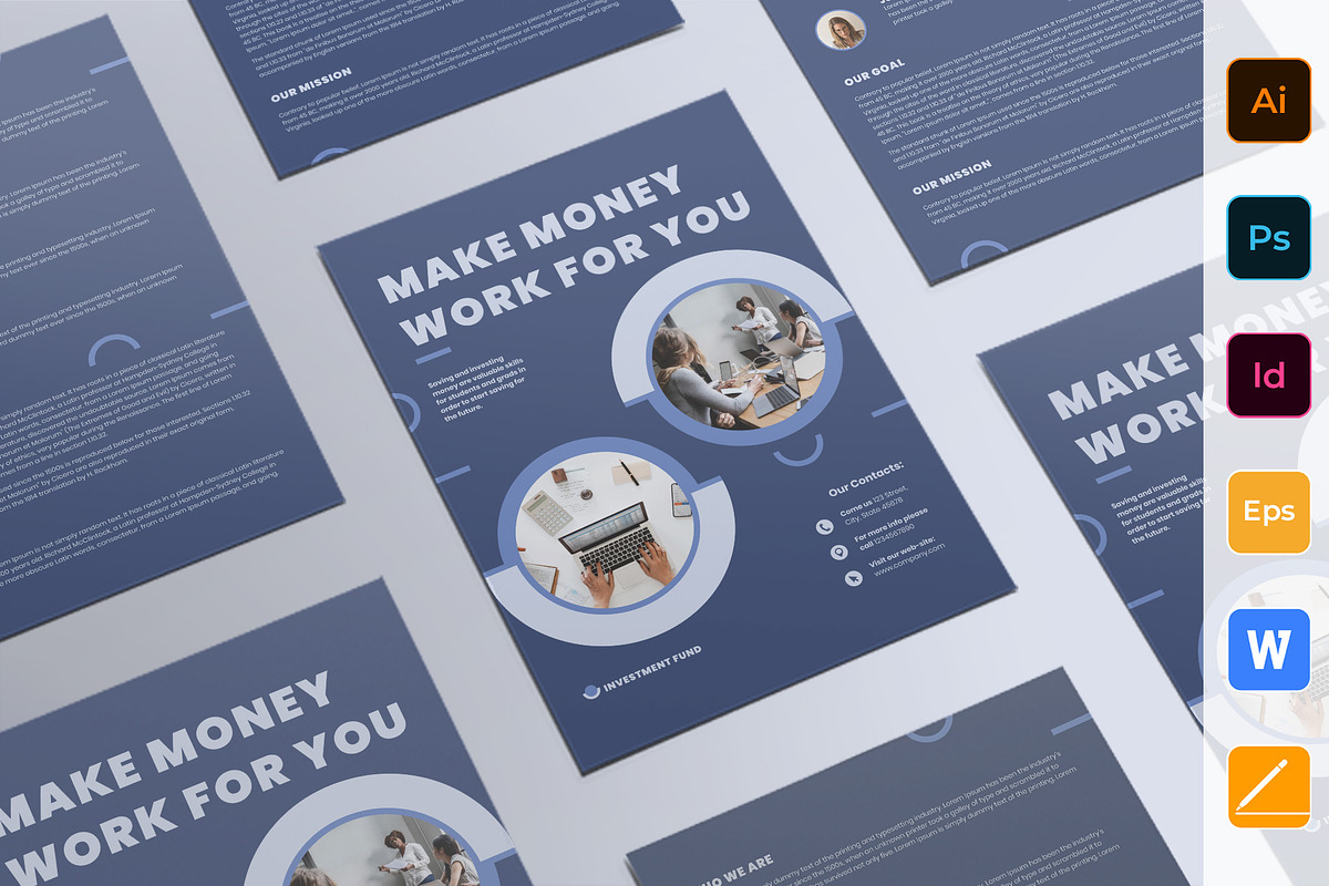 Investment Fund Flyer in Invitation Templates - product preview 8